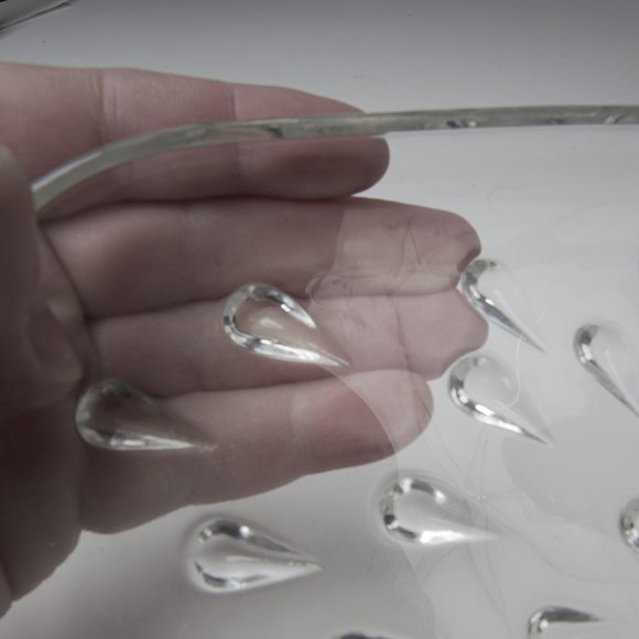 Hazel Atlas Informal Teardrop Clear 7 pc. Snack Set. - Picture 9 of 9